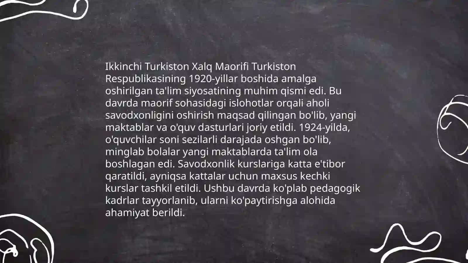 Turkistonda o'qitish ishlariga doir siyosati 4