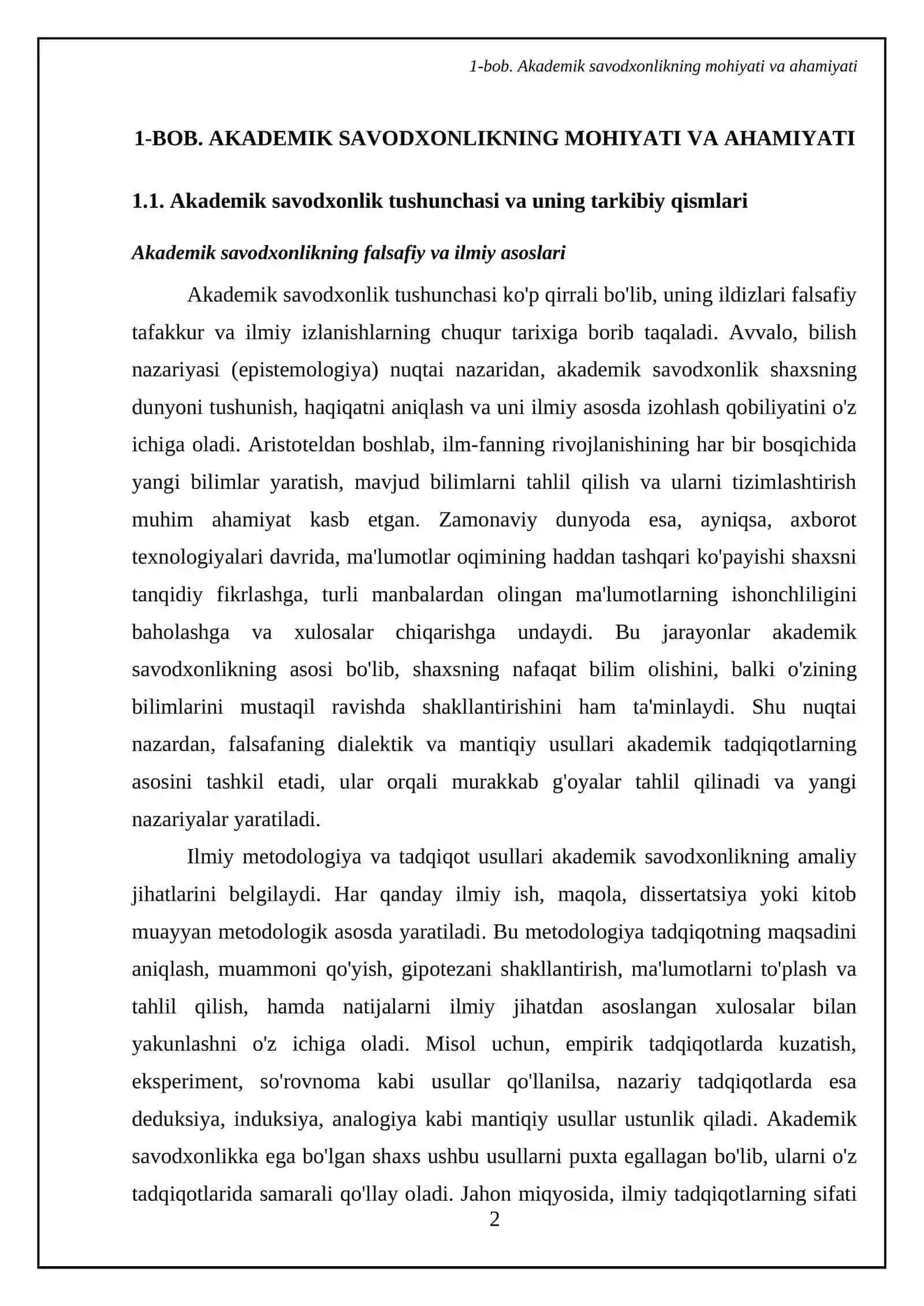 Akademik savodxonlik kasbiy kompetentsiyalarni shakllantirish asosi sifatida 4