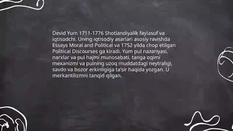Klassik iqtisodchilar Tomas Maltus va Devid Yum qarashlari 4