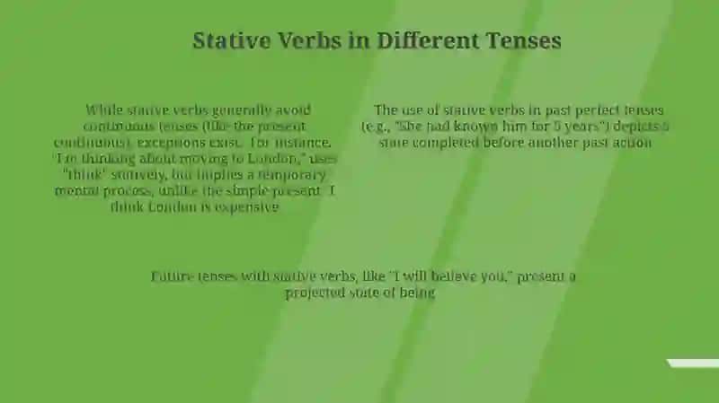 Stative verbs 4