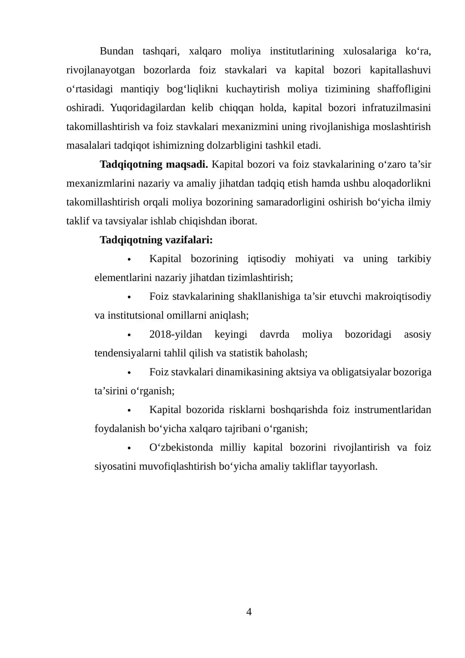 Kapital bozorining nazariy asoslari va uning iqtisodiyotdagi o‘rni 4