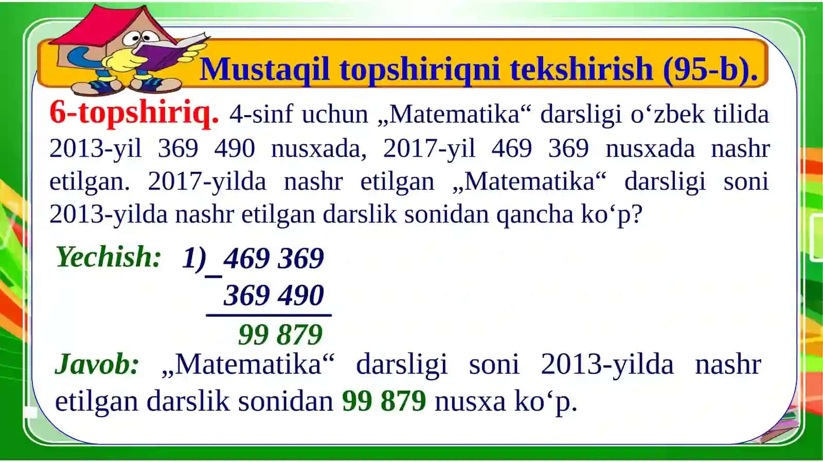 4-sinf Matematika Tenglamalarni yechish dars ishlanma 4