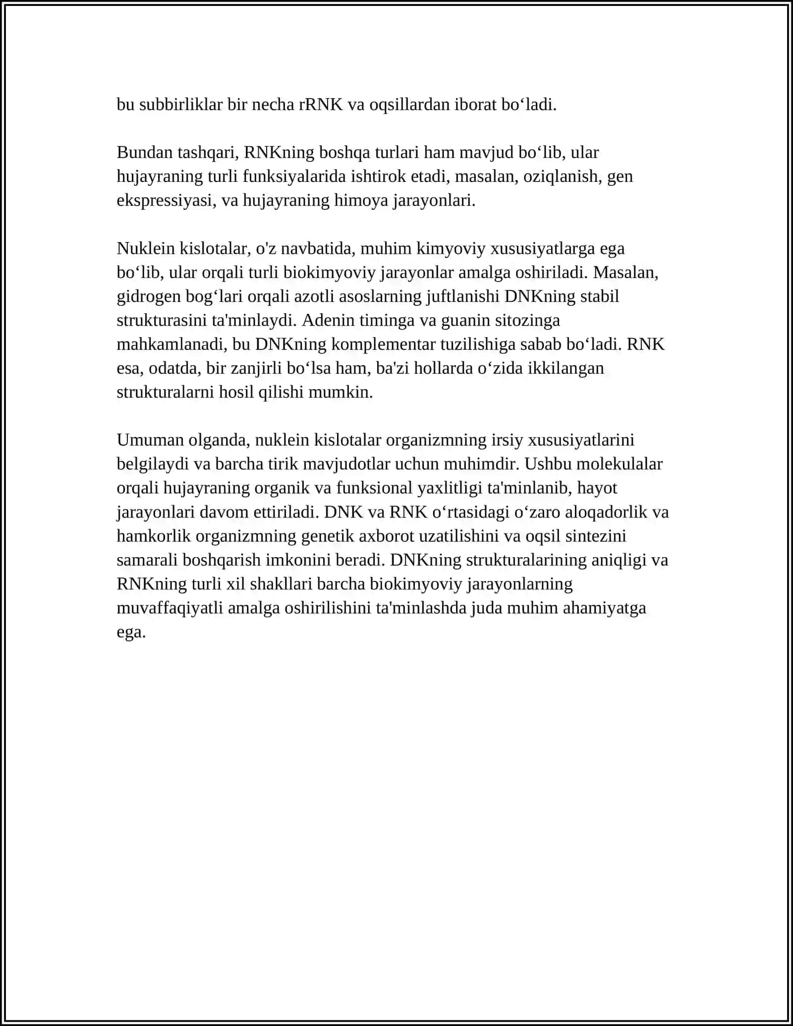 NUKLEIN KISLOTALAR ALMASHINUVI 4