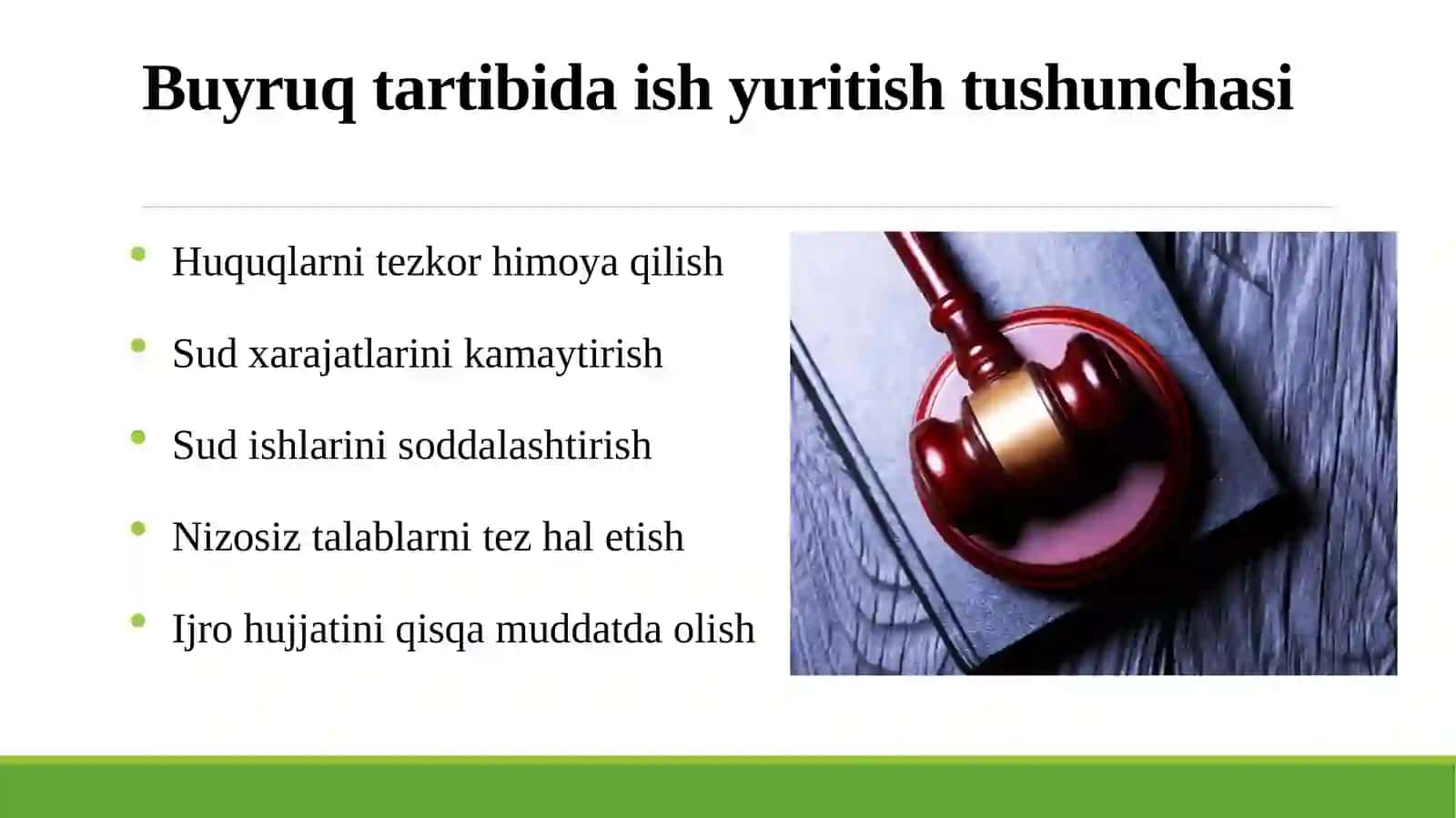 Sud buyruq tartibi da ishyuritish tushunchasi va tartibi 4