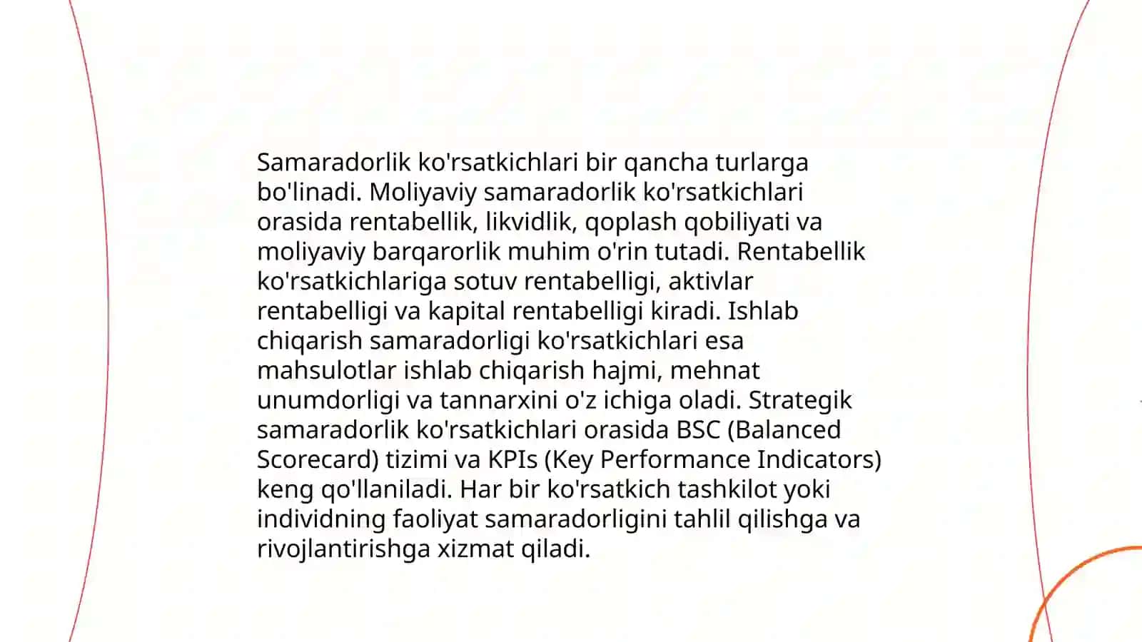 Ma'muriy boshqaruv samaradorligi ko'rsatkichlari va ularni baholash usullari 4