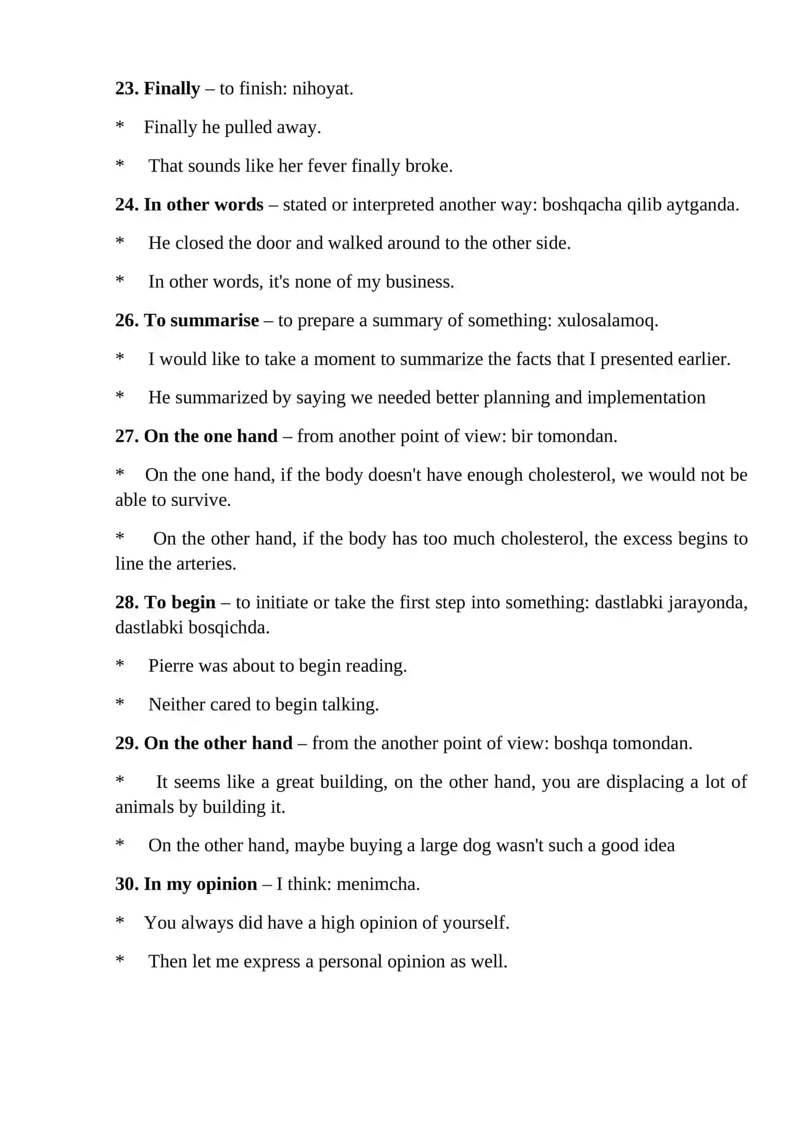 Presenting an argument 4