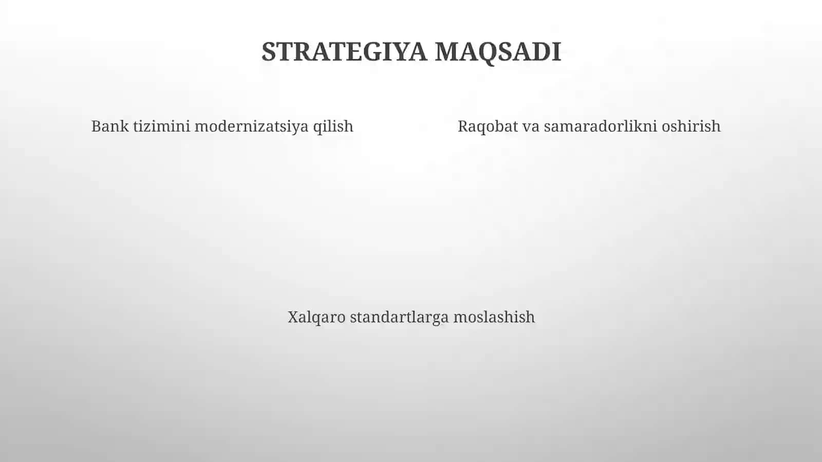 Bank tizimini isloh qilish strategiyasi 4