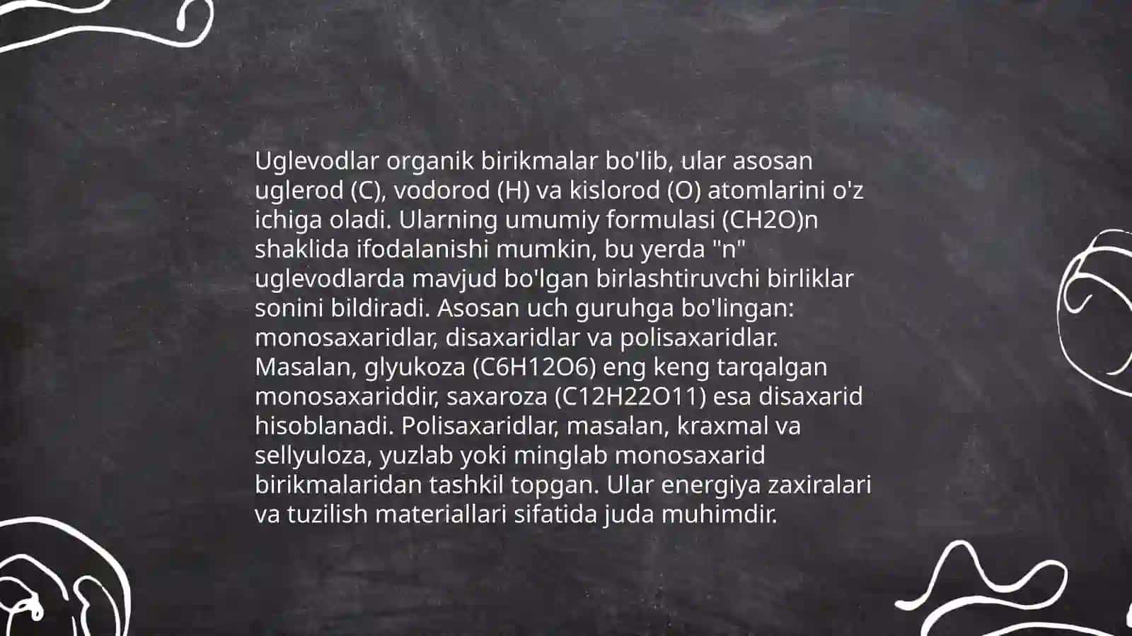 Uglevod sinflanishi 4