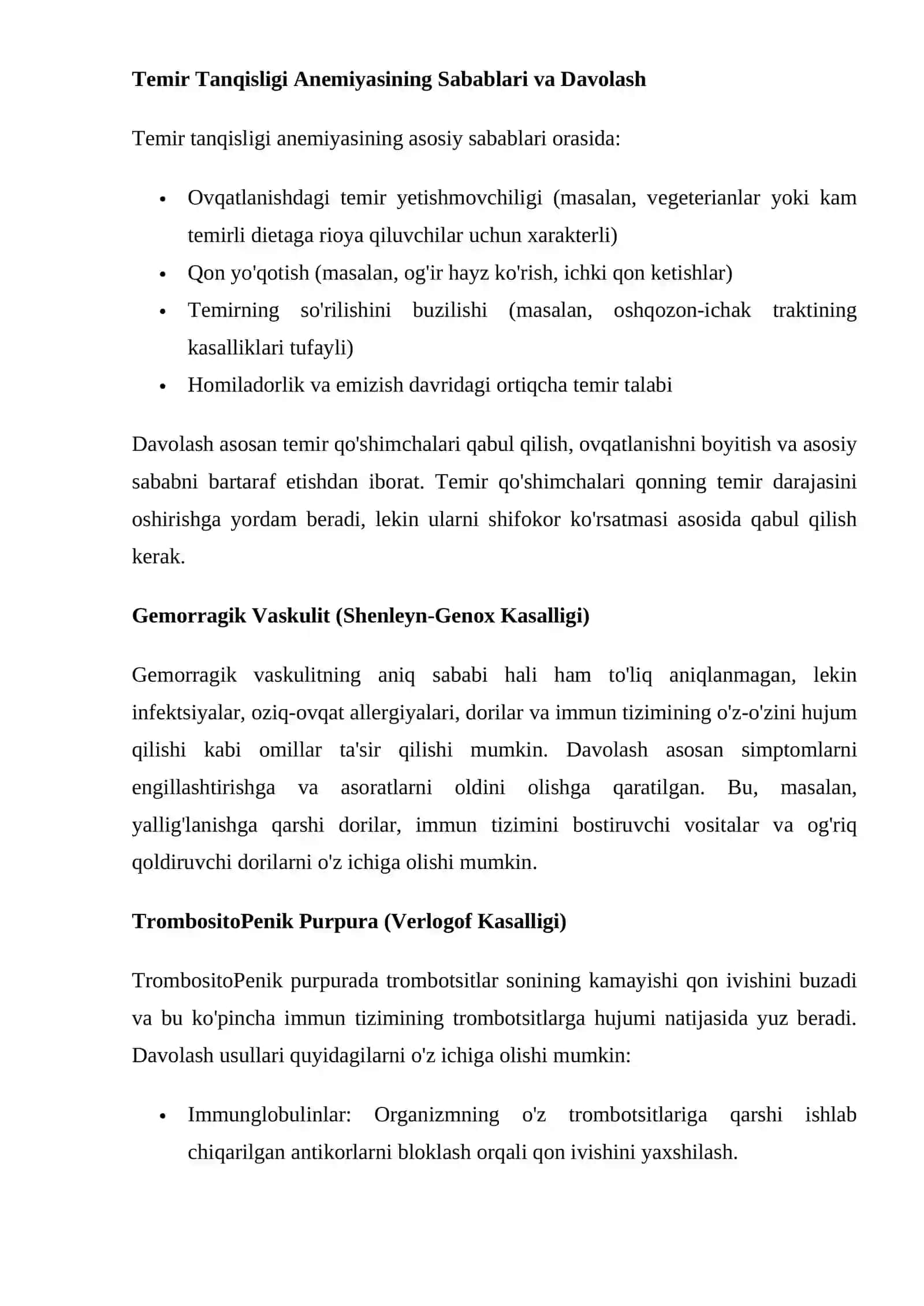Temir Tanqisligi Anemiyasi va Gemorragik Diatezlar 4
