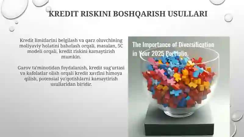 Kredit portfeli va uning devertifikatdiyasi 4