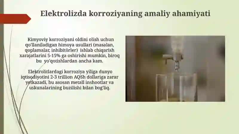 Nolektrolitlarda kimyoviy karroziya 4