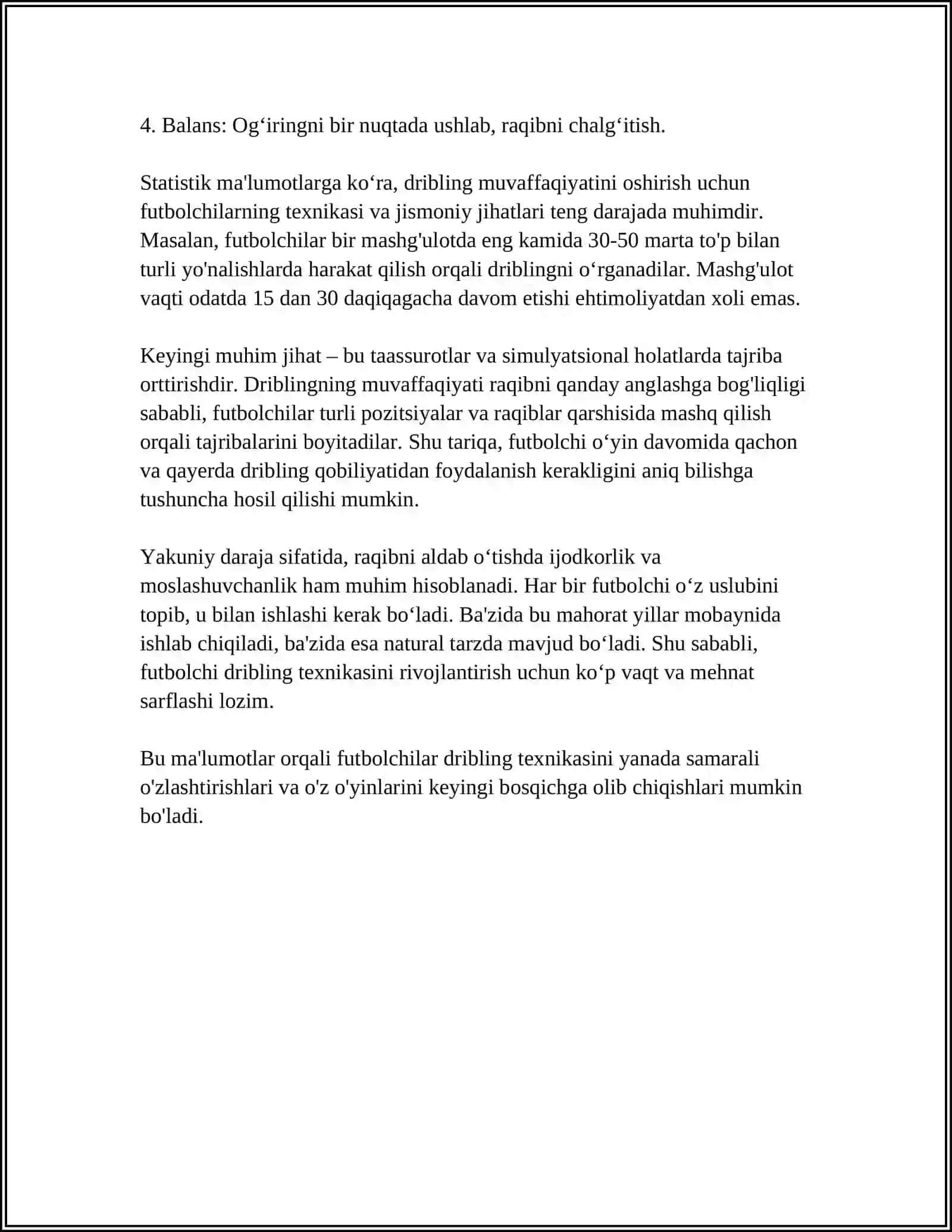BASKETBOL O‘YINIDA HARAKATLANISH TEXNIKASINI O‘RGATISH 4