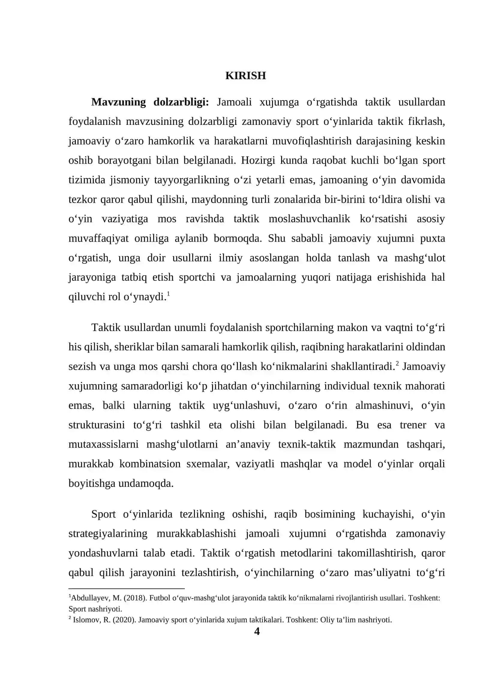 Jamoali xujumga o‘rgatishda taktik usullari bilan foydalanish 4