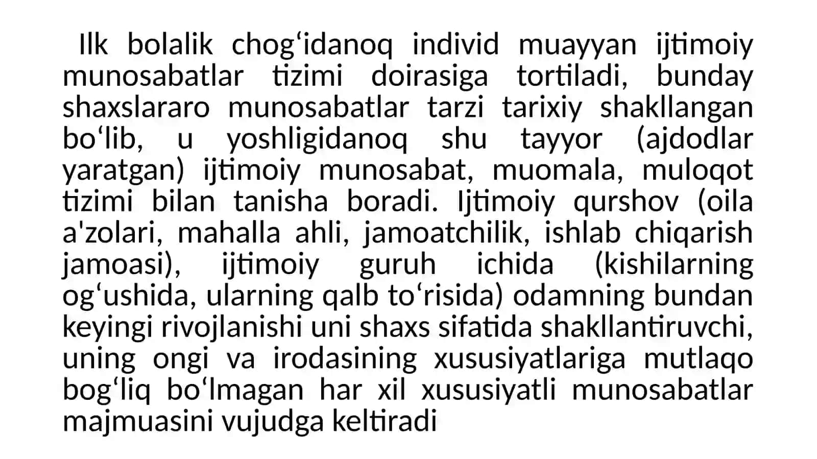 Shaxshaqida umumiy tushuncha shaxsning o’zini-o’zi anglashi 4