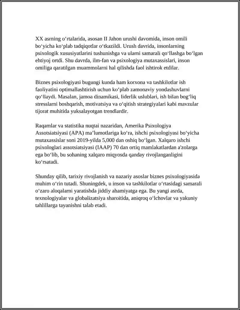 Biznes psixologiyasining nazariy va tarixiy asoslari 4