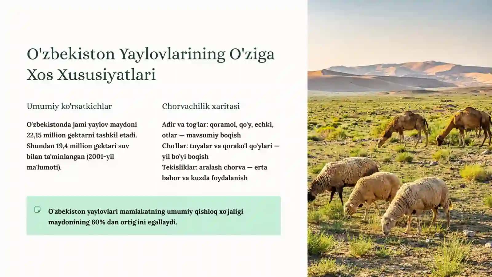 Tekislik va To'qay Yaylovlarining Tabiiy Sharoitlari 4