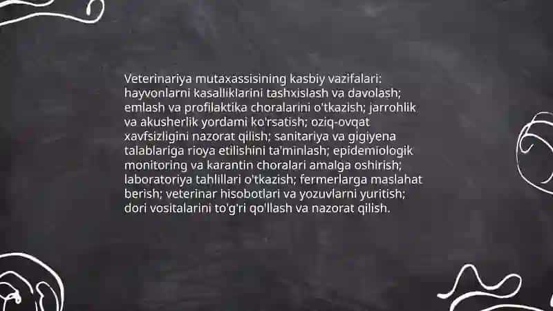 Veterinariya kasbi. Veterinariya haqida tushuncha 4