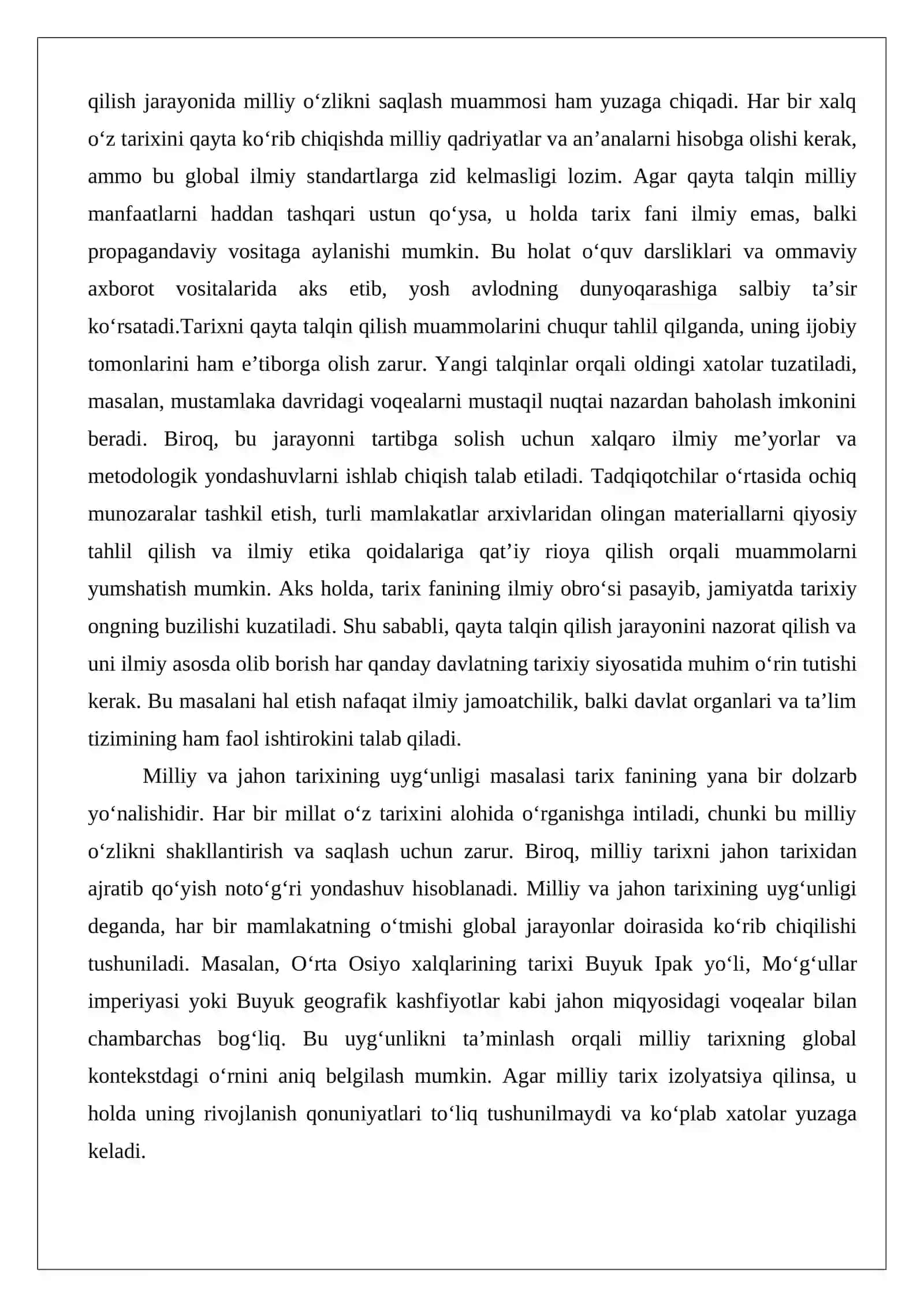 Tarix fanining dolzarb masalalari va zamonaviy metodologik yondashuvlar 4