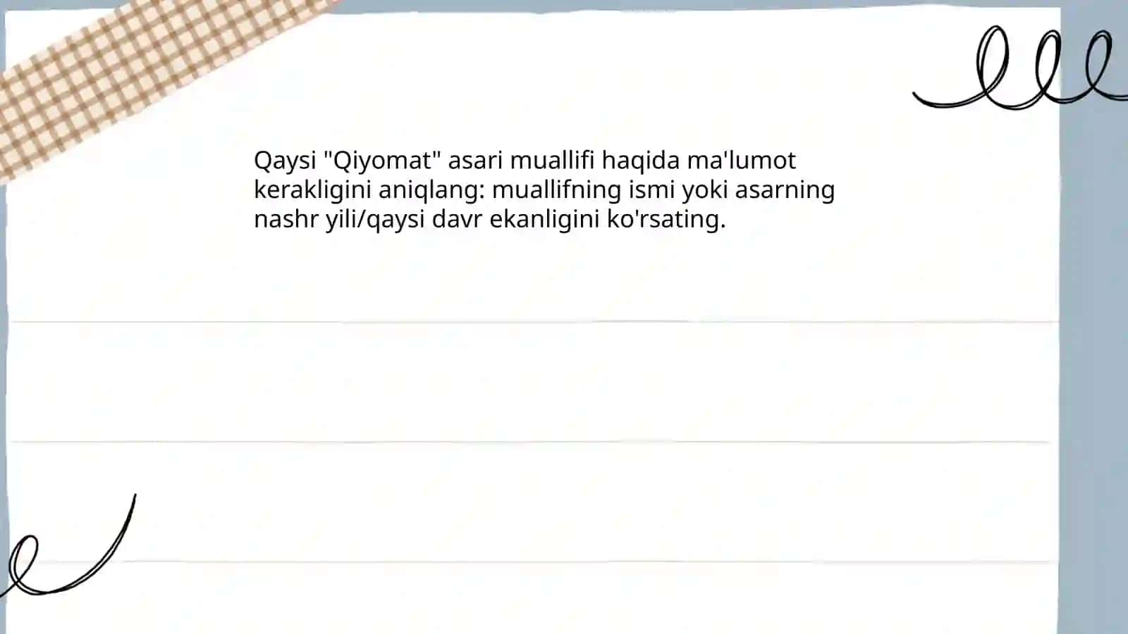 Qiyomat asari haqida 4