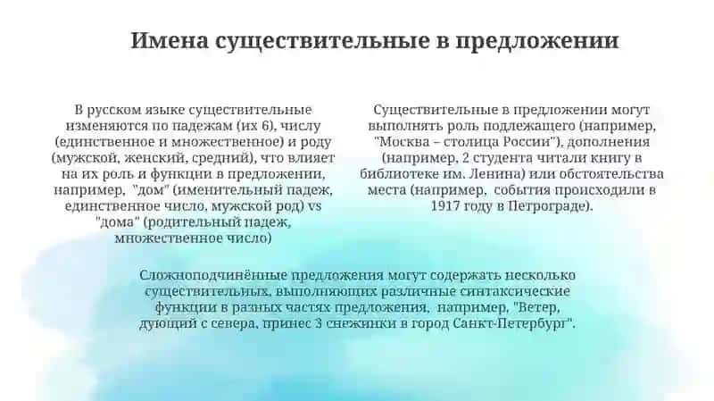 Знаменательные части речи. Имя существительное 4