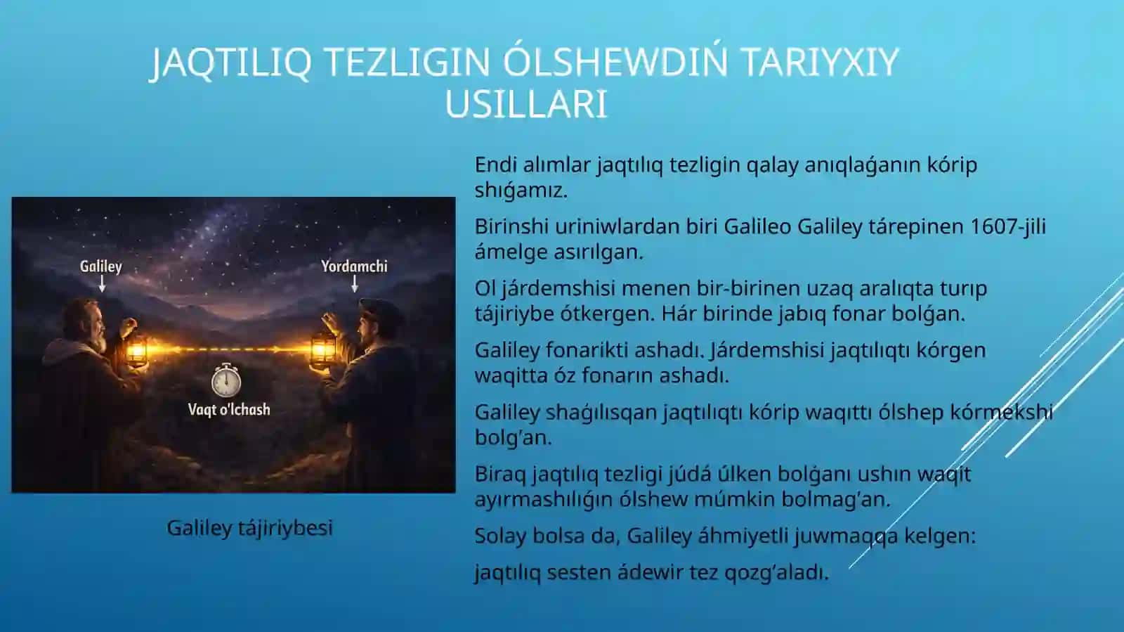 Jaqtiliq tezligin aniqlaw 4