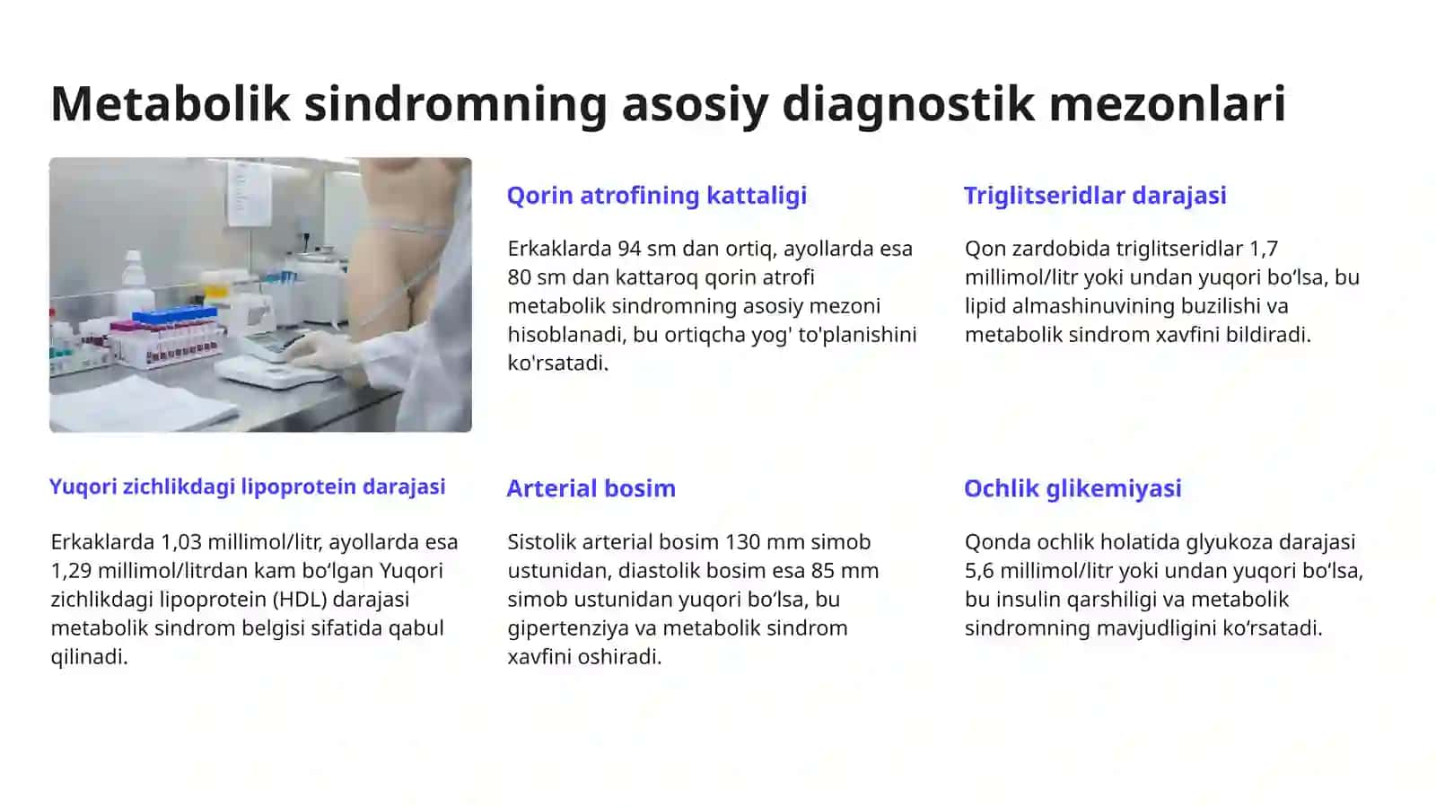 Metabolik sindrom kelib chiqishining biokimyoviy asoslari va asoratlari.Endemik buqoq va gipotireo 4