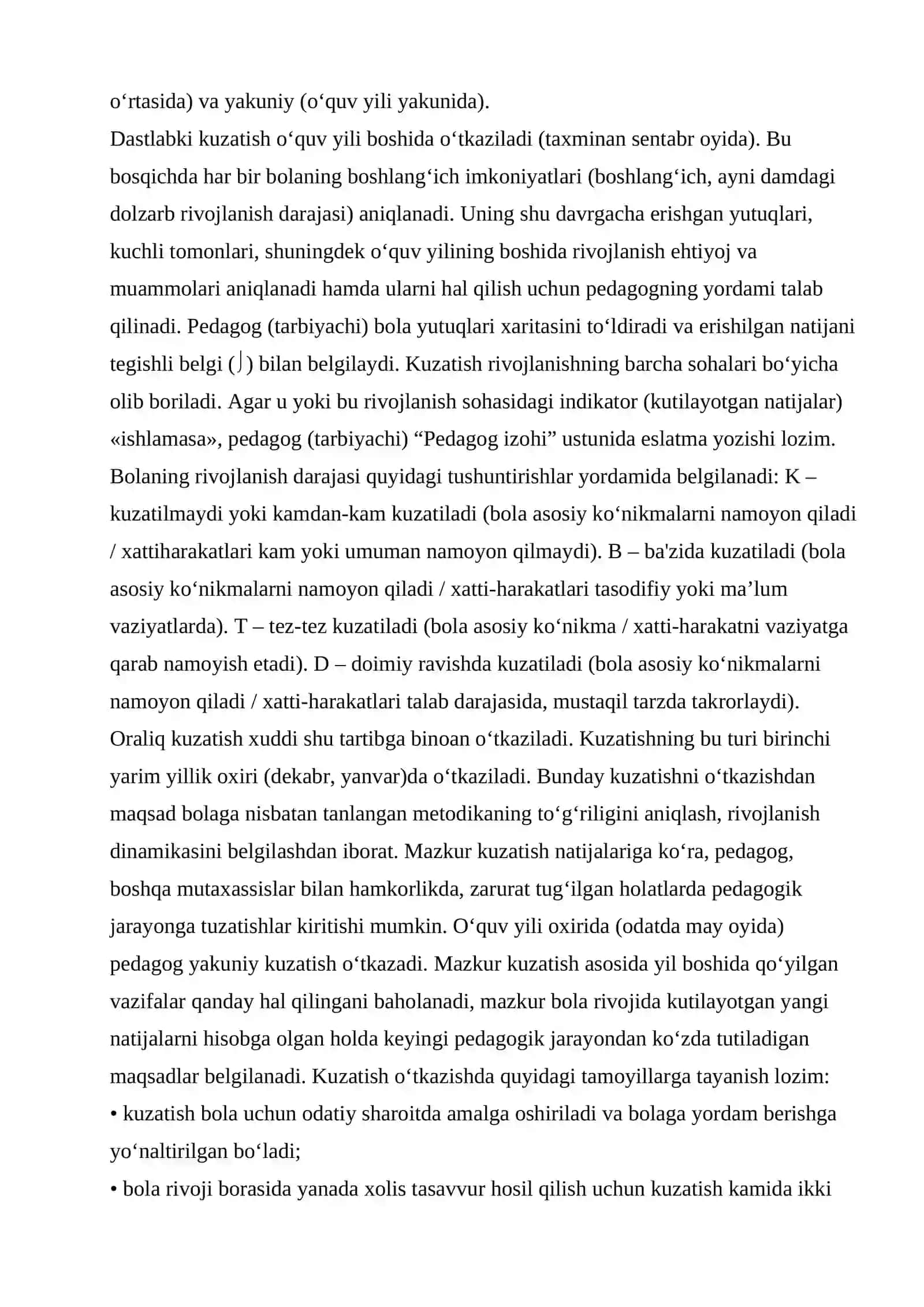Bolalarning rivojlanish xaritasi va uning yuritilishi 4