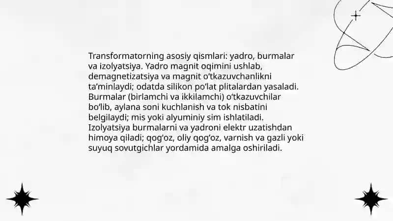 Transformatorlar va ularning ishlash prinsipi 4