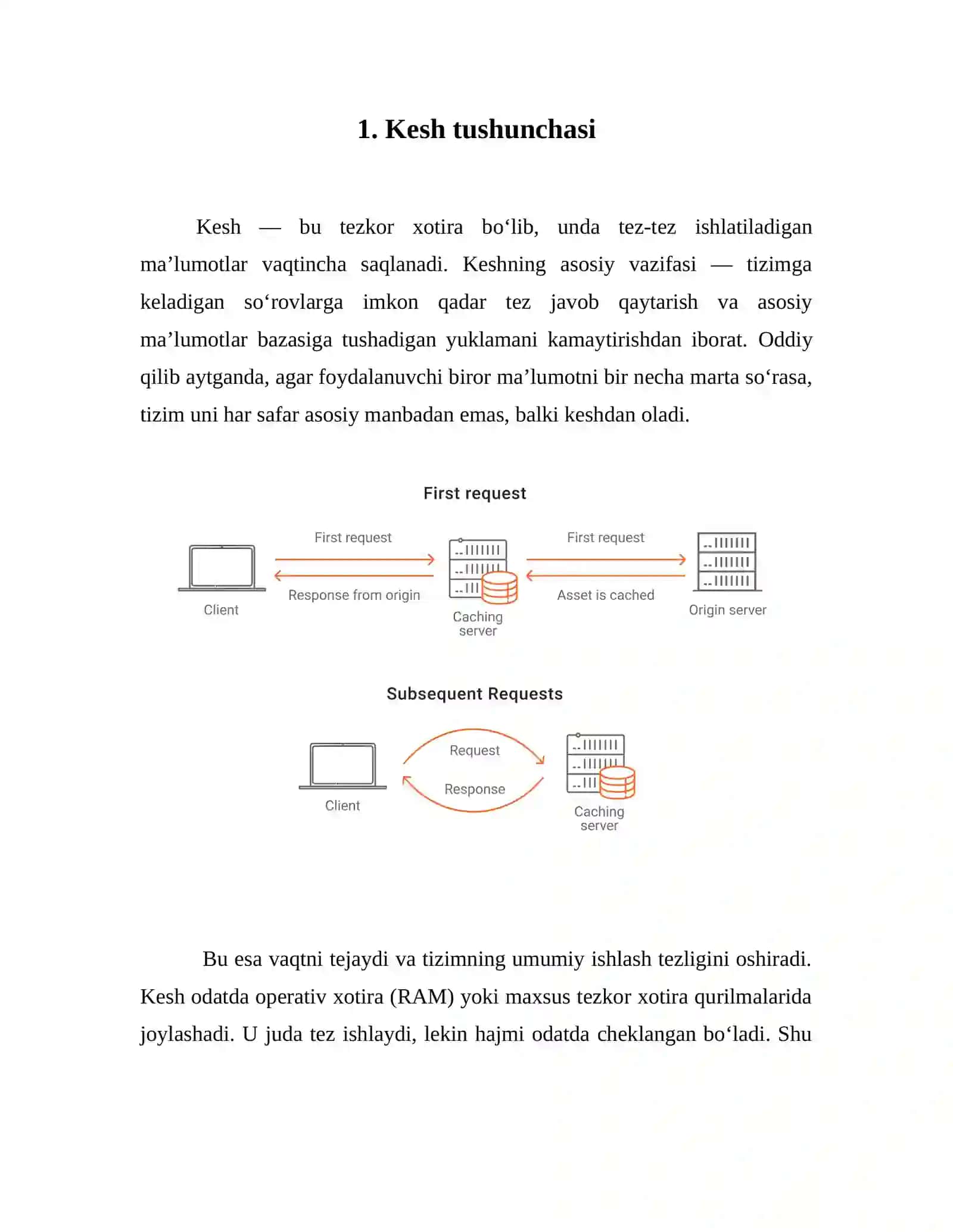Taqsimlangan muhitda kesh mexanizmlari 4