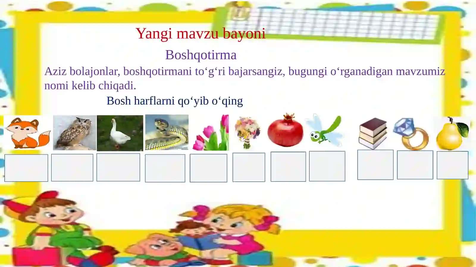 Ona tili va o‘qish savodxonligi fanidan dars taqdimoti 4
