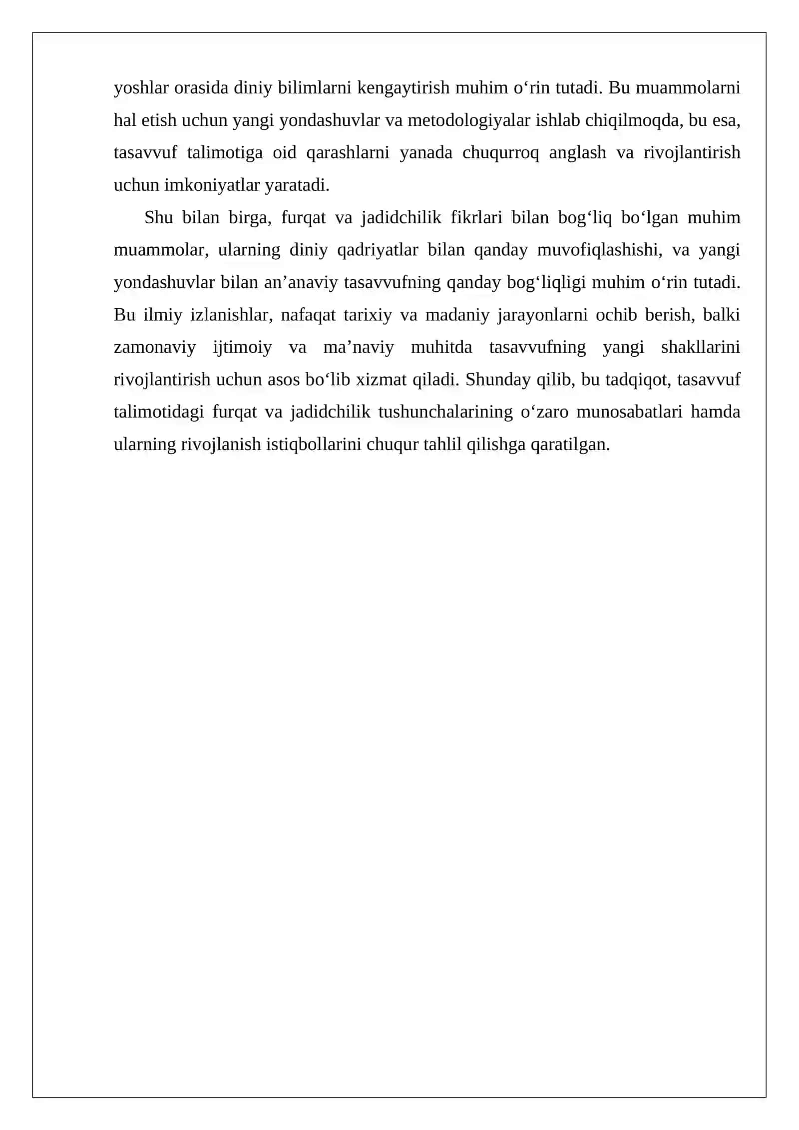 Furqat va jadidchilik. Tasavvuf talimotiga oid qarashlari 4