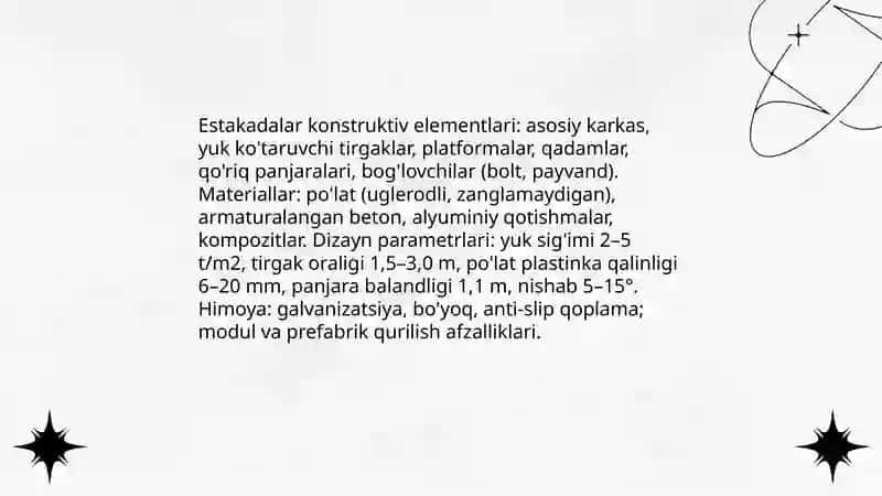 Estakadalar va ko‘rish chuqurchalari 4