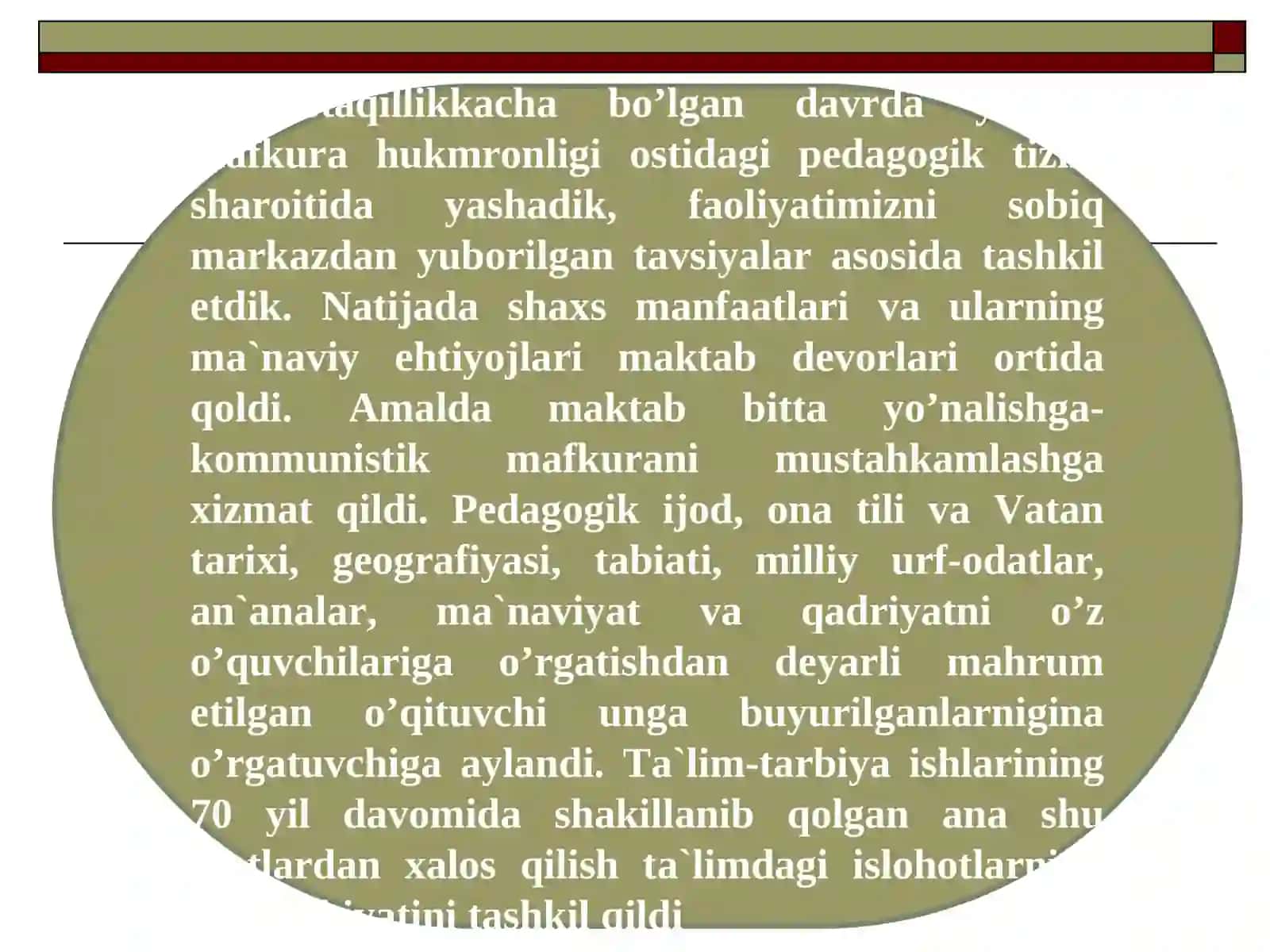 MUSTAQILLIK YILLARIDA TA’LIM SOXASIDAGI ERISHILGAN YUTUQLAR 4