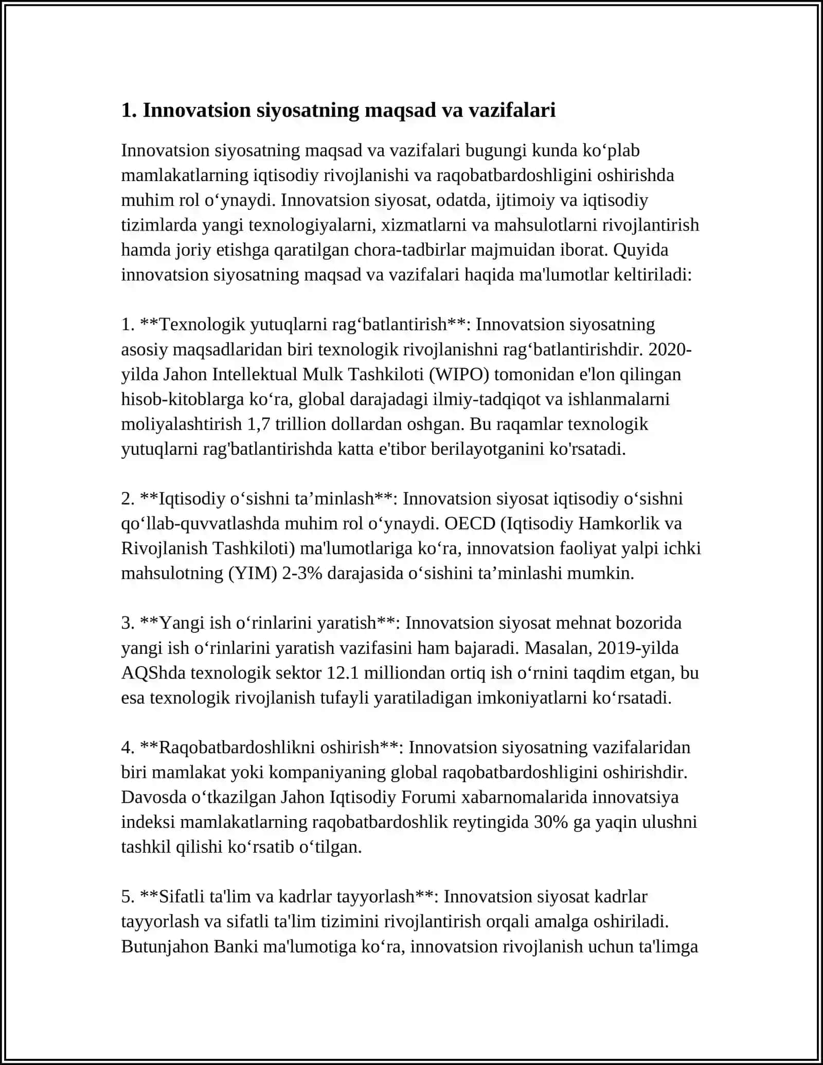 INNOVATSION SIYOSAT KONSEPSIYASINING UMUMIY QOIDALARI 4