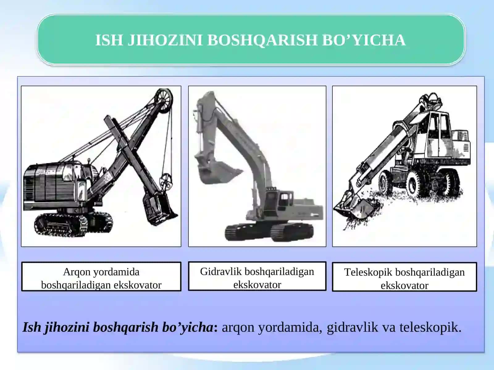 BIR CHO’MICHLI (KOVUSHLI) EKSKOVATORLAR VAZIFASI 4