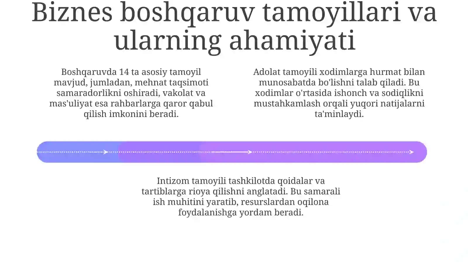Biznes  boshqaruvning maqsadlari, vazifalari va tamoyillari 4