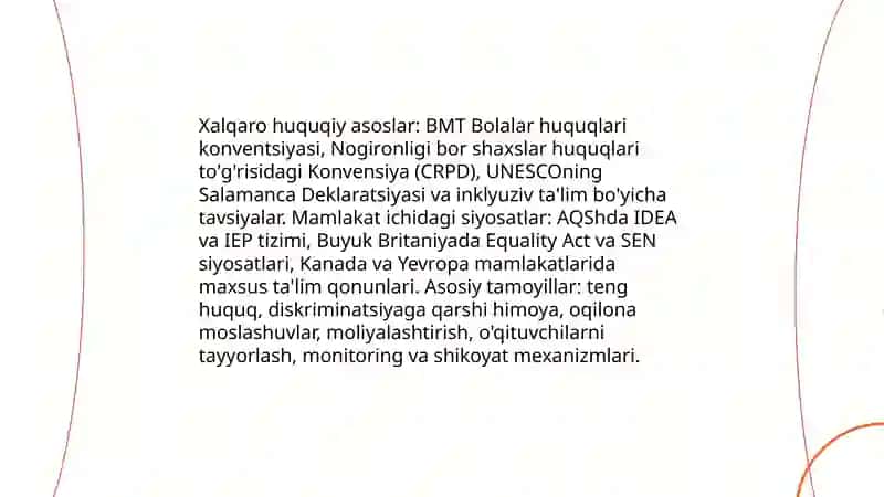 Chet elda alohida ta’lim ehtiyojlari bo’lgan bolalarning inklyuziv ta’limi 4