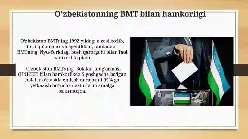 O'zbekistonning xalqaro tashkilotlar bilan hamkorlik aloqalari 4