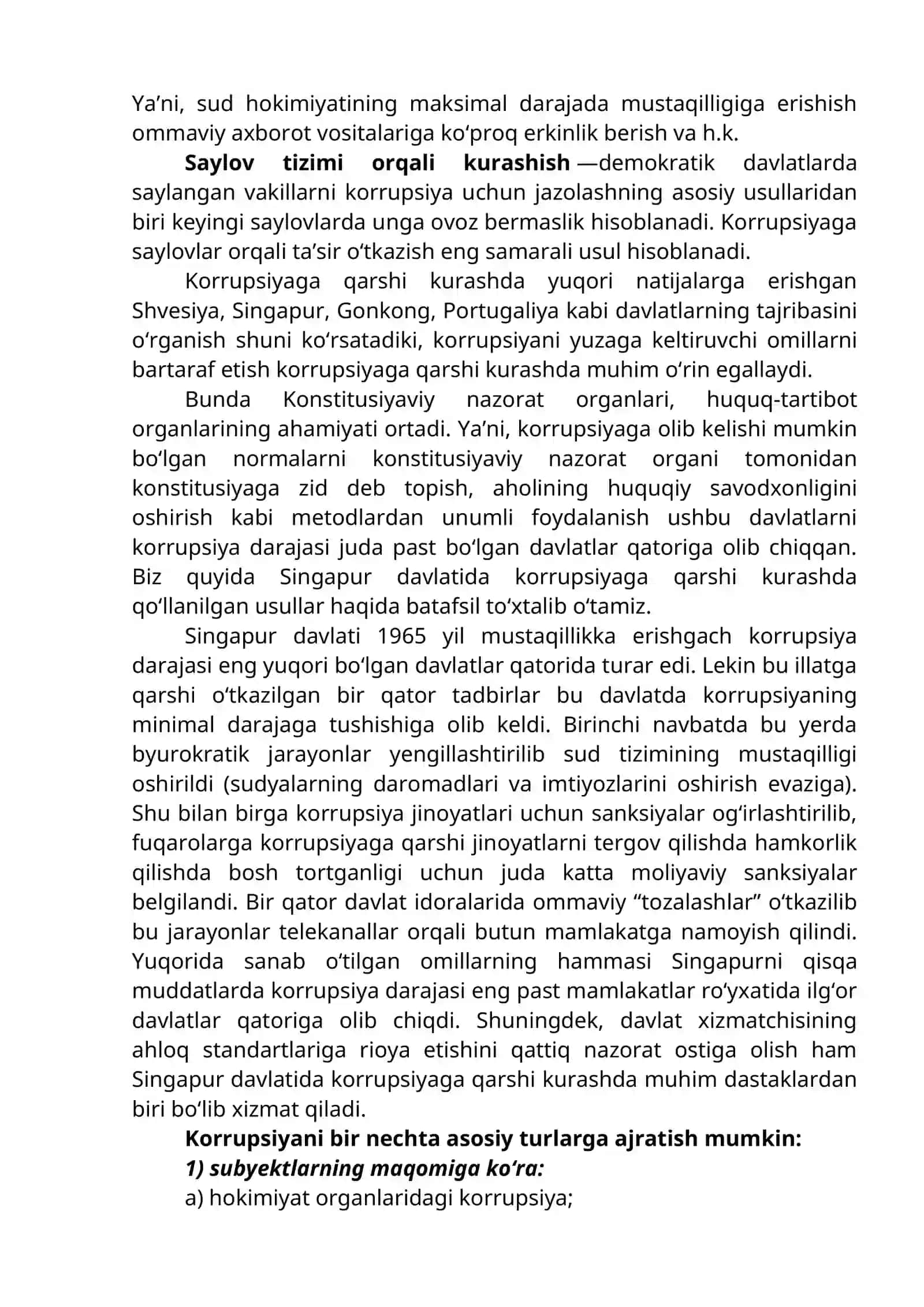 Korrupsiyaga qarshi kurashning jahon tajribasi 4