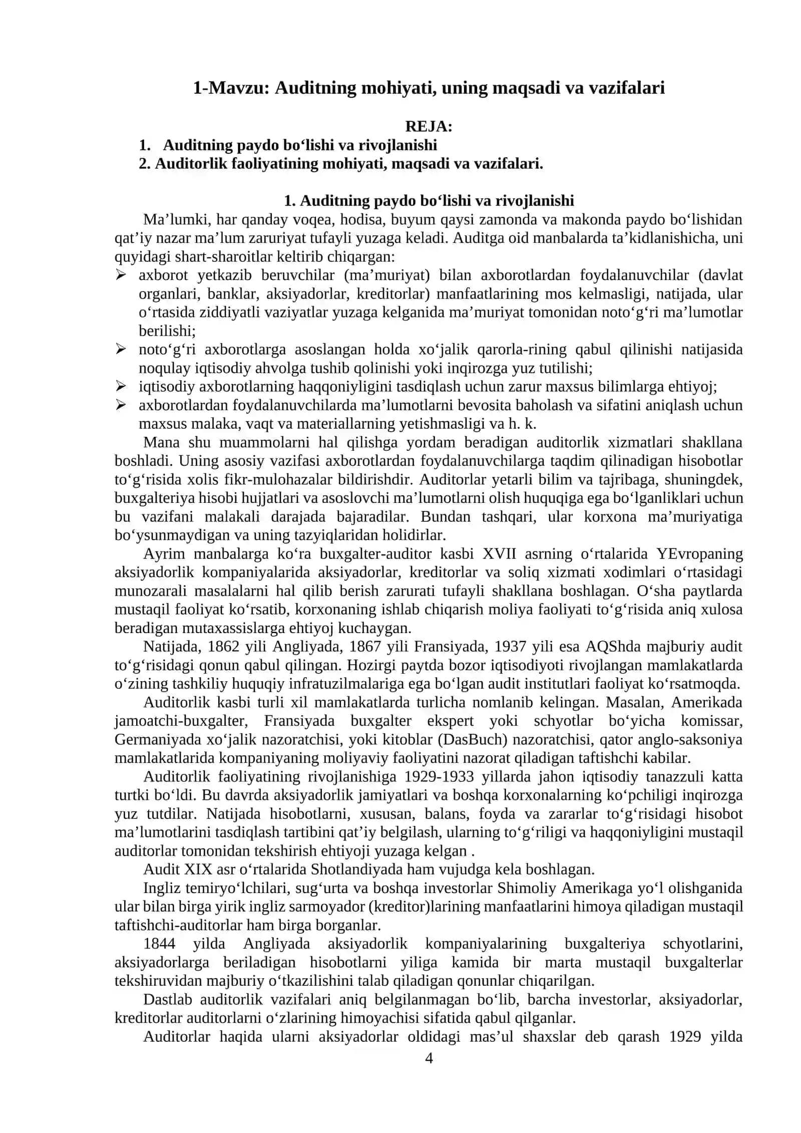 AUDIT FANIDAN MA’RUZA MATNLARI 4