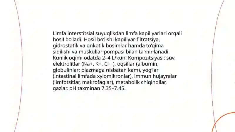 Limfa tizimining fiziologiyasi 4