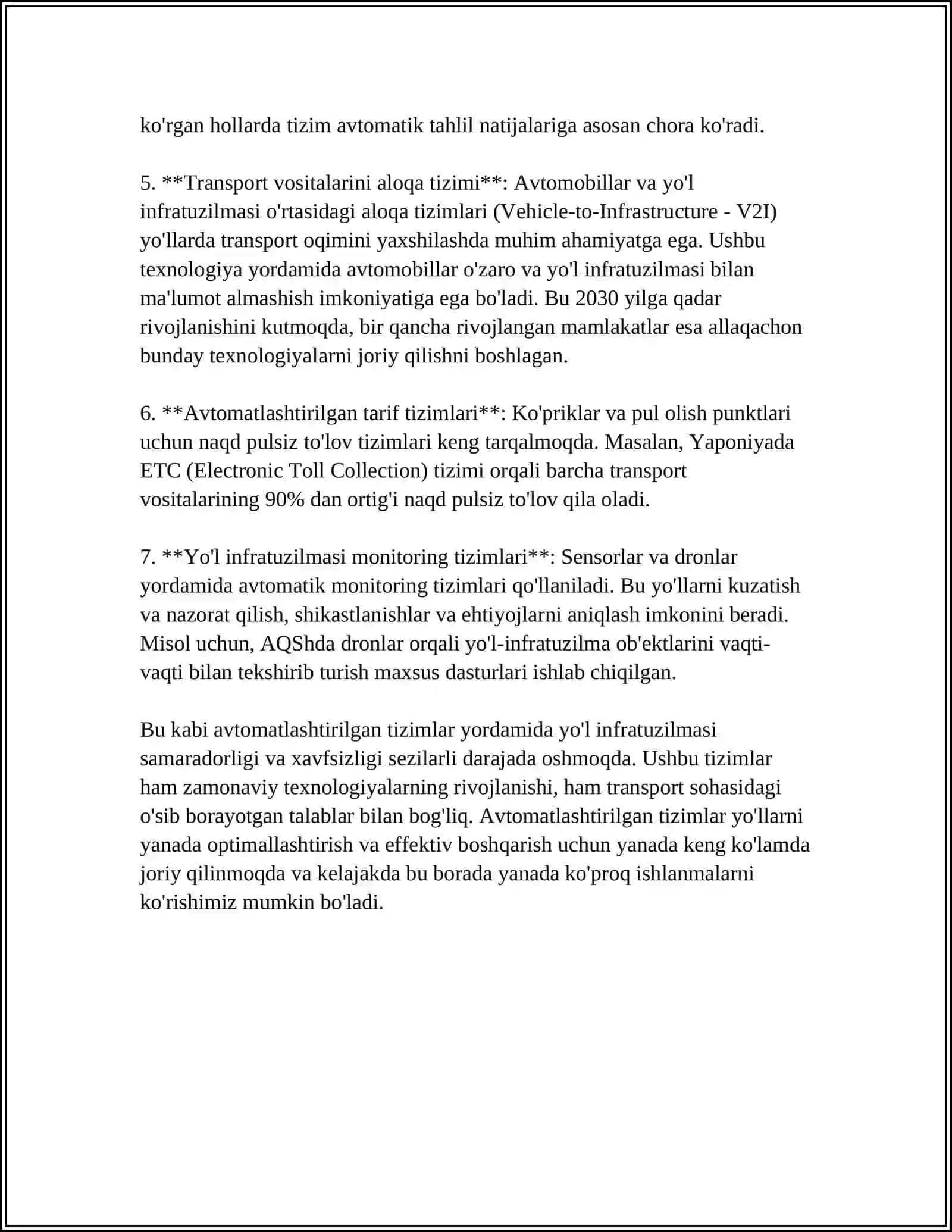 O’ZARO ALMASHINUVCHANLIKNI YO’L XO’JALIGIGA JORIY ETISH 4