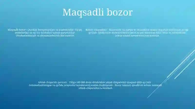 Biznes Reja: Shlakoblok Ishlab Chiqarish 4