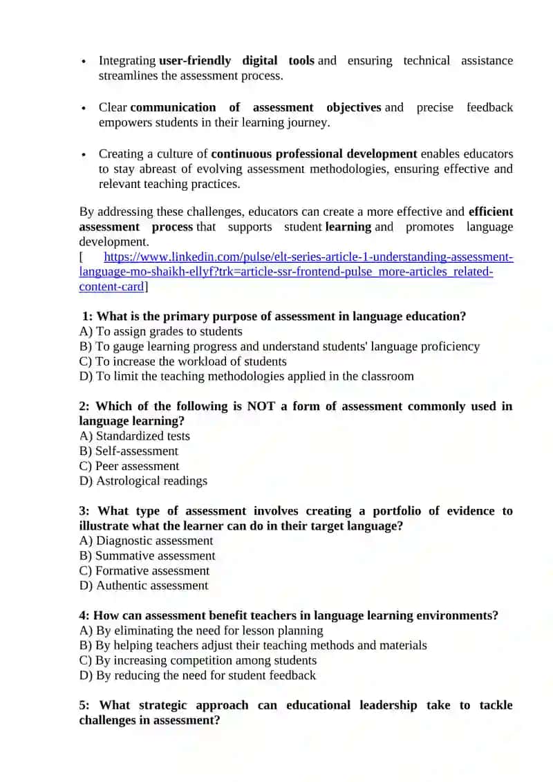Fundamentals of Language Assessment 4