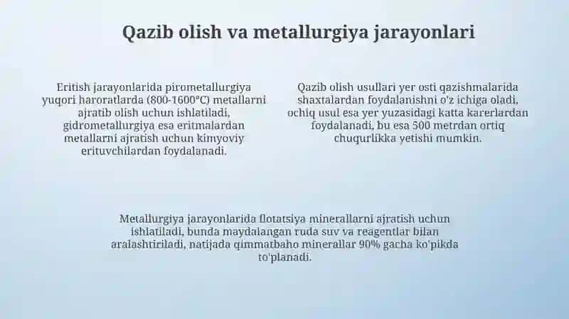 Konchilik va Metallurgiya sanoati atrof-muhitga ta'siri 4