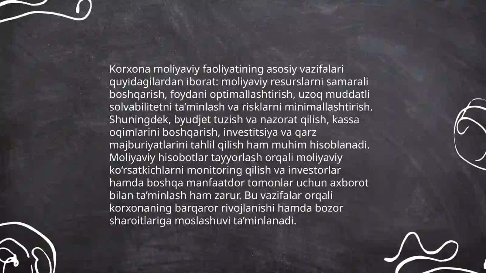 Korxonalar moliyasi va uni tashkil etish 4