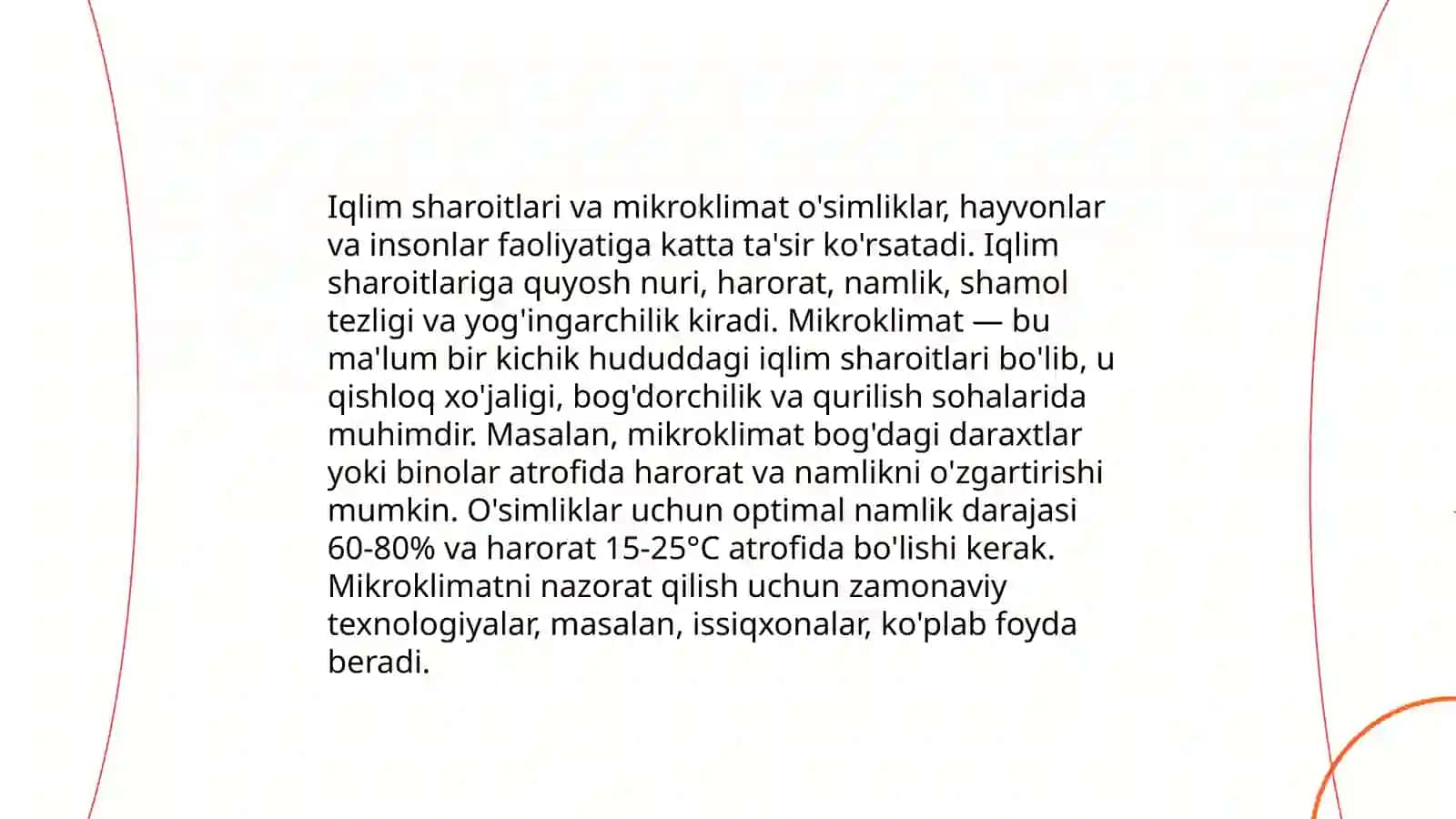 Issiqxona joylashuvini tanlash mezonlari 4