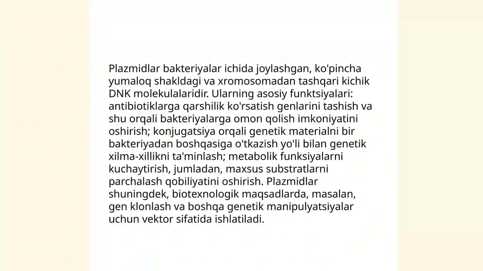 Plazmid va fag vektor toʻgʻrisidagi tushunchalar 4