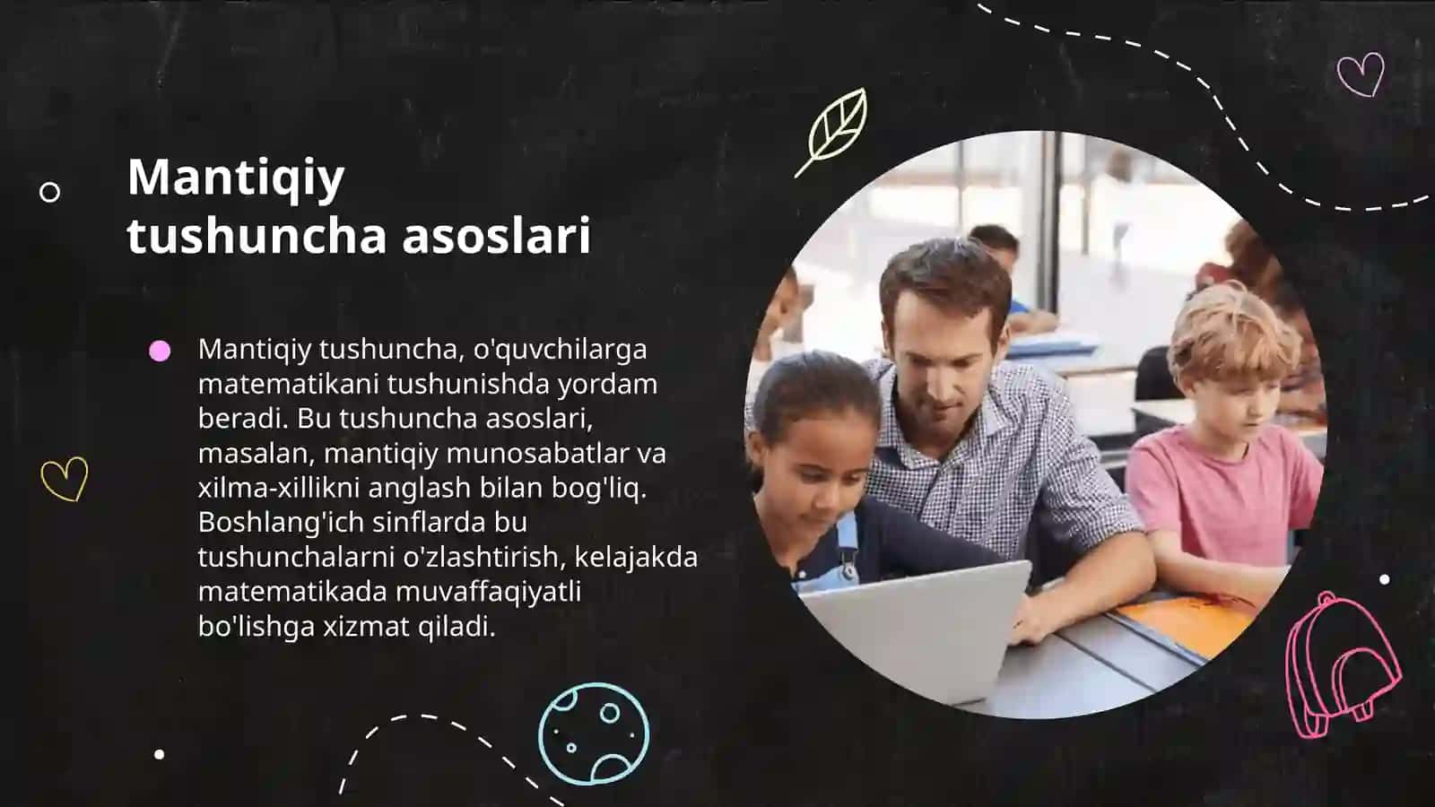 Iqtisoslashtirilgan boshlanğich sinflarda matematika õqitish mantiqiy tushunchalar 4