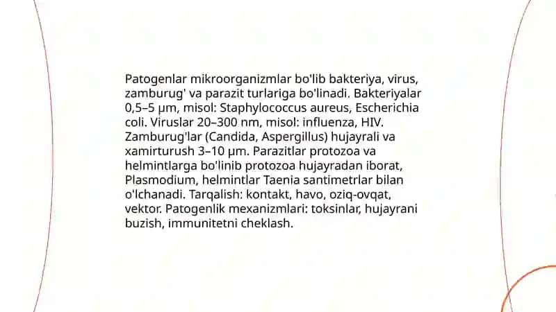 Infeksiya haqida ta'limot. Asosiy terminlari 4